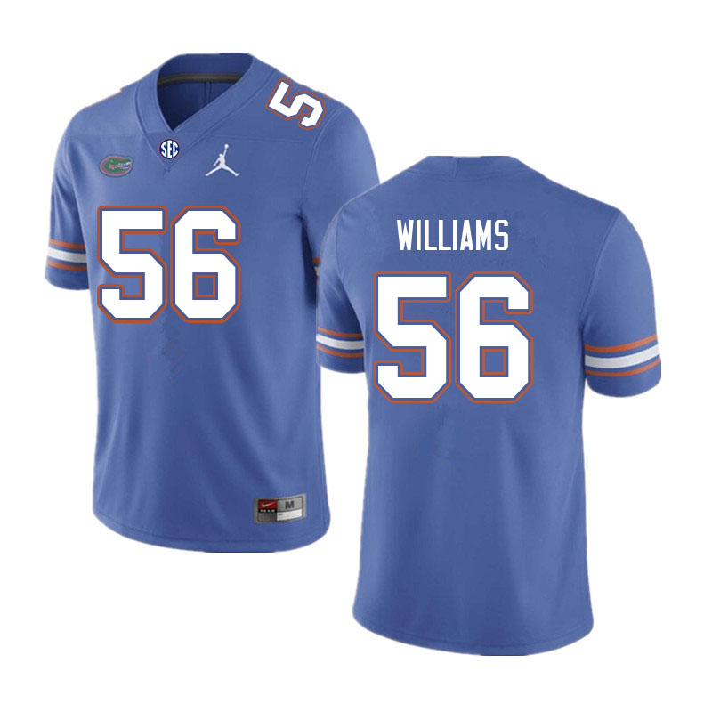 Men #56 Christian Williams Florida Gators College Football Jerseys Sale-Royal